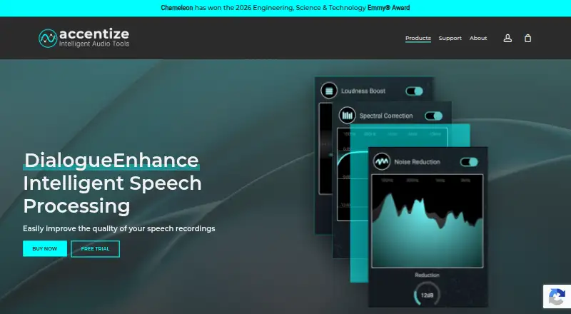 Accentize DialogueEnhance home page