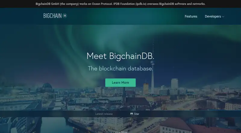 BigchainDB home page