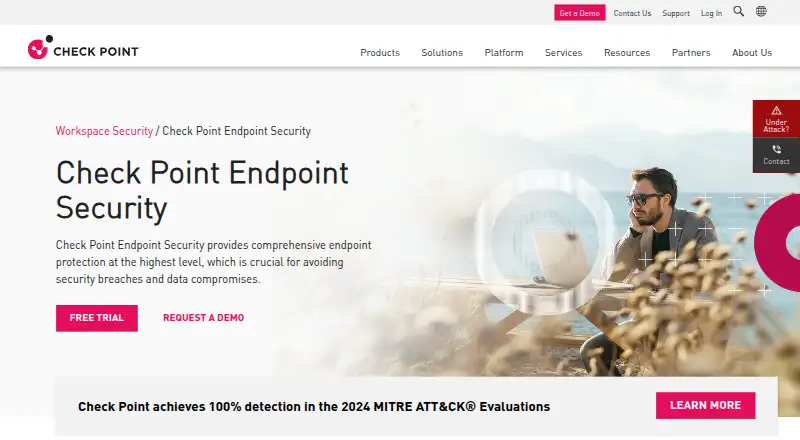 Check Point Harmony Endpoint home page