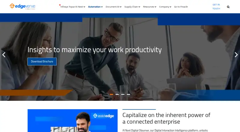 AssistEdge Discover home page