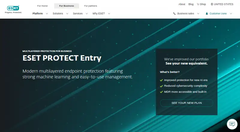 ESET Endpoint Security home page