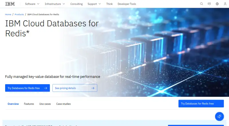 IBM Cloud Databases for Redis home page