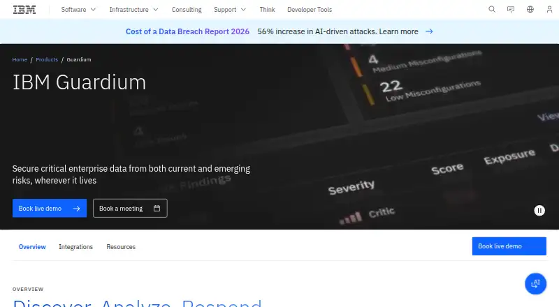 IBM Guardium home page