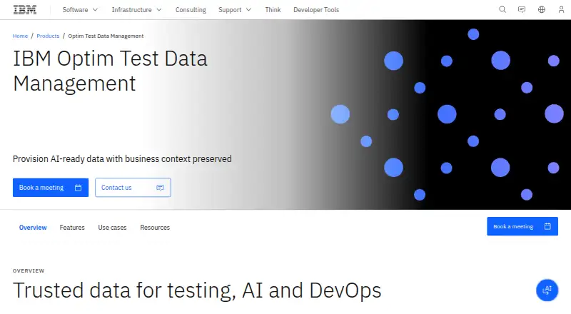IBM Optim Test Data Management home page