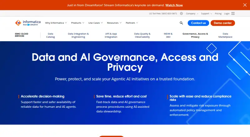 Informatica Test Data Management home page