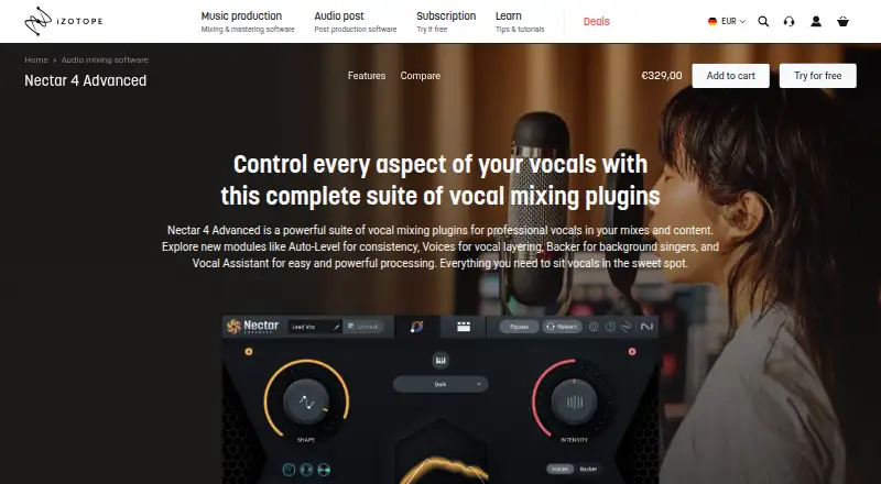 iZotope Nectar 4 home page