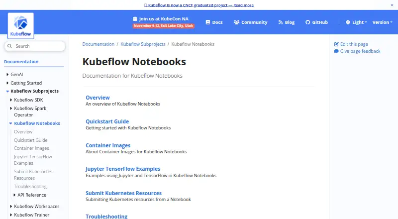 Kubeflow Pipelines home page