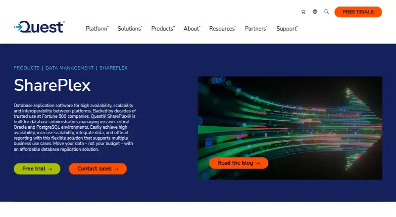 Quest SharePlex home page