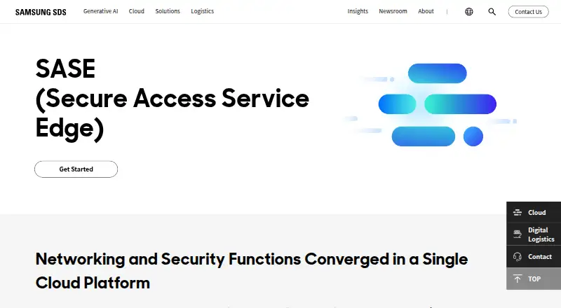 Samsung SDS SASE home page