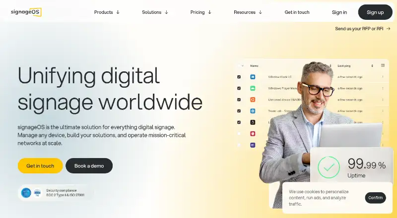 SignageOS home page