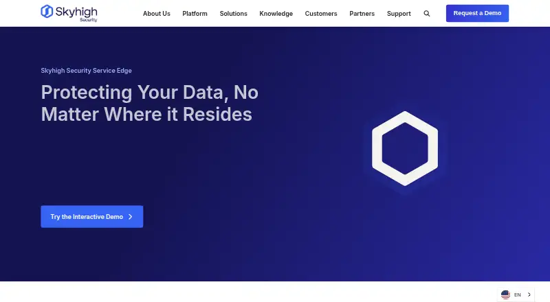 Skyhigh Security Service Edge home page