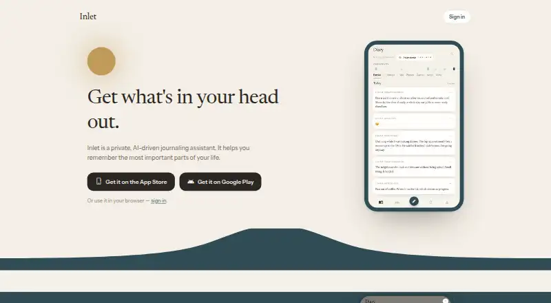 Inlet home page