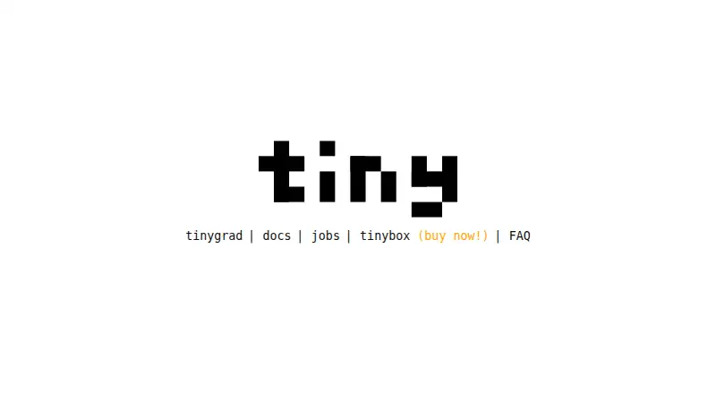 tinygrad home page