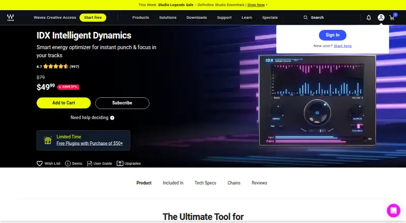 Waves IDX Intelligent Dynamics home page