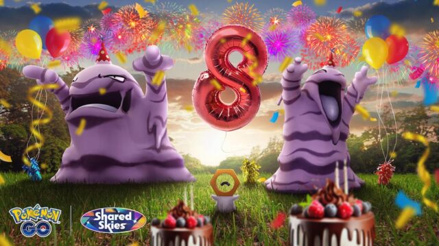 Party Hat Grimer Makes a Festive Debut in Pokémon GO's 8th Anniversary Event Party Hat Grimer Makes a Festive Debut in Pokémon GO's 8th Anniversary Event