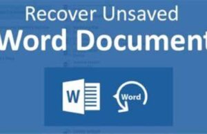 How to Recover Unsaved Word document in Windows
