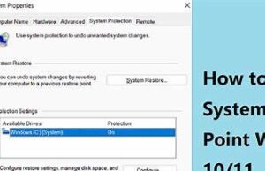 How to Create a Restore Point in Windows 10