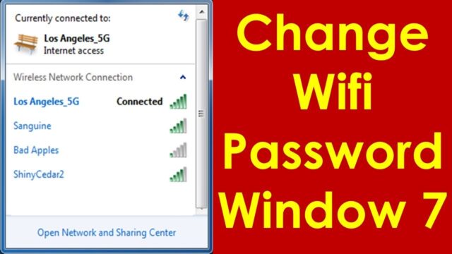 How to Change Wi-Fi password on Windows Manually