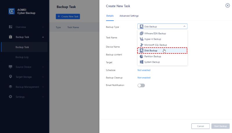 Create automatic centralized backups