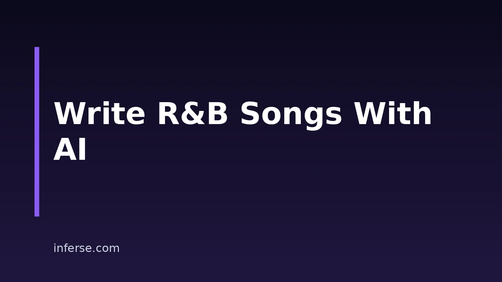 How to Write R&B Songs With AI: A Practical Workflow